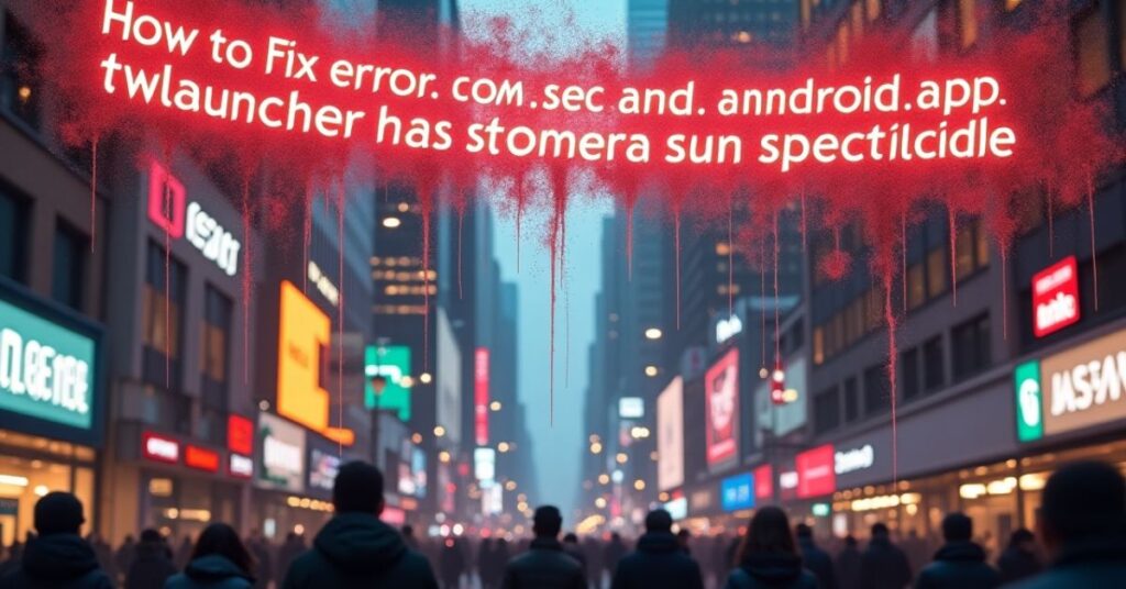 How to Fix error com.sec.android.app.twlauncher has stopped unexpectedly